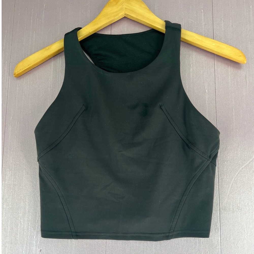 Lululemon Invigorate Training Tank Top Black High Neck Racerback Crop Tank